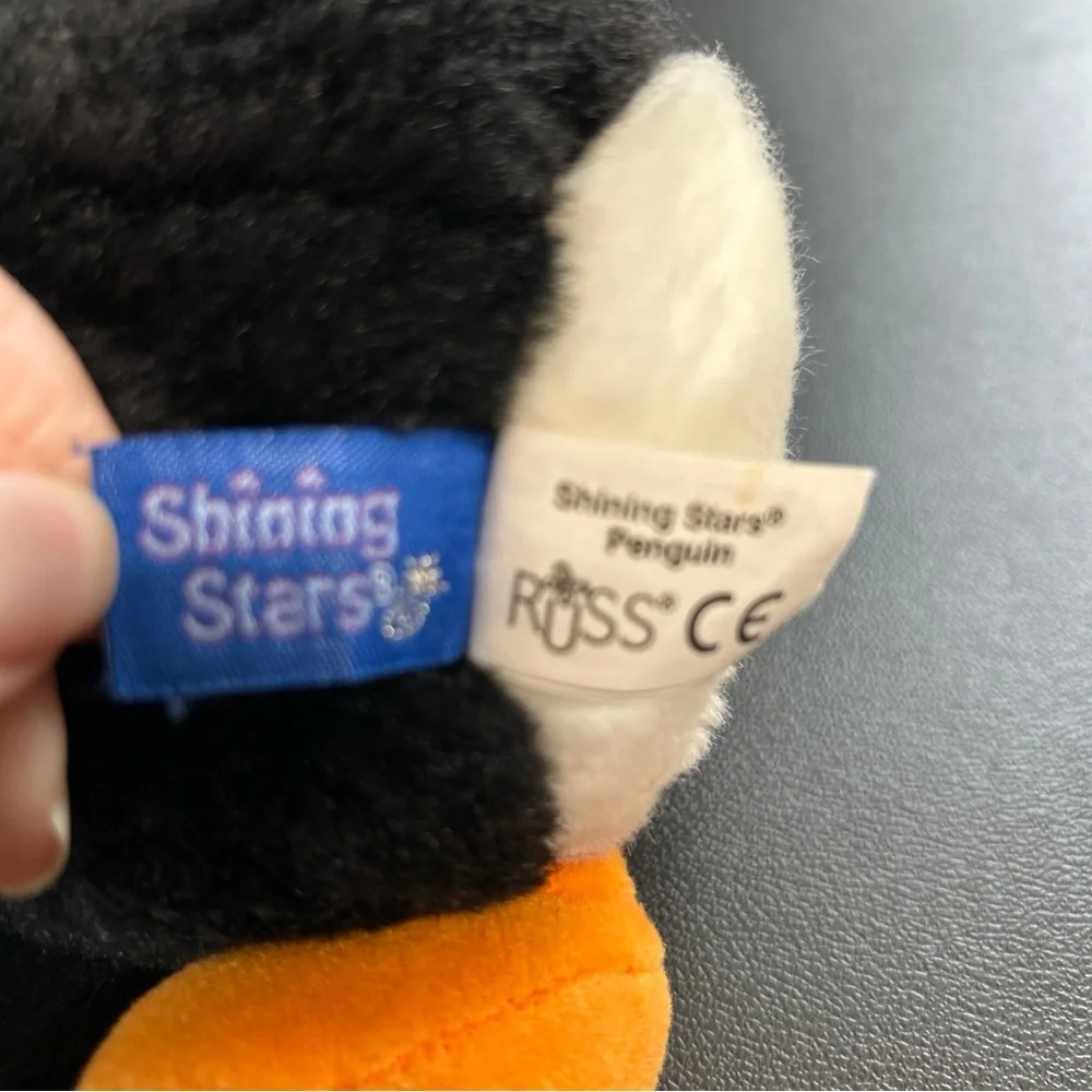 Russ 2006 Shining Stars  7” Tall Plush- Beanie Penguin Stuffy Stuffed‎ Animal